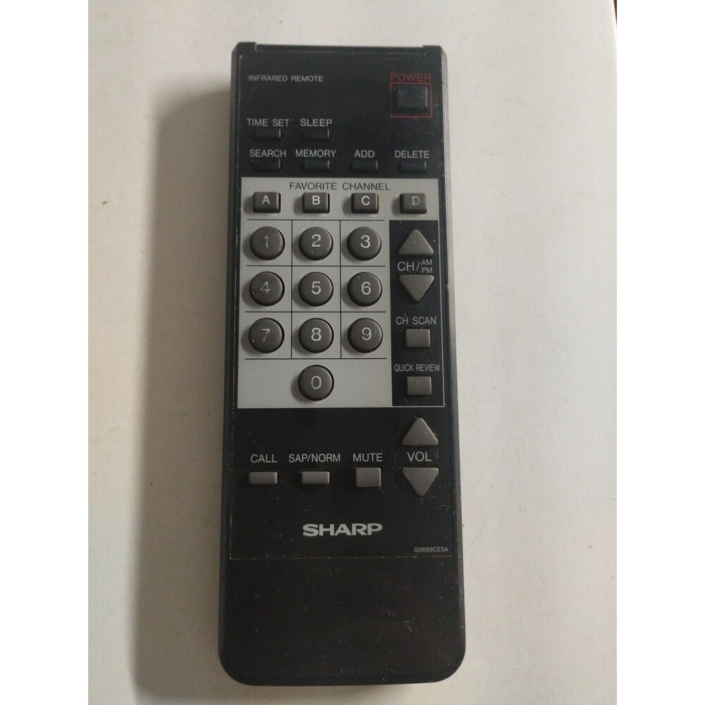 OEM Sharp G0669CESA TV Remote Control for 19RV23 - Tested & Works